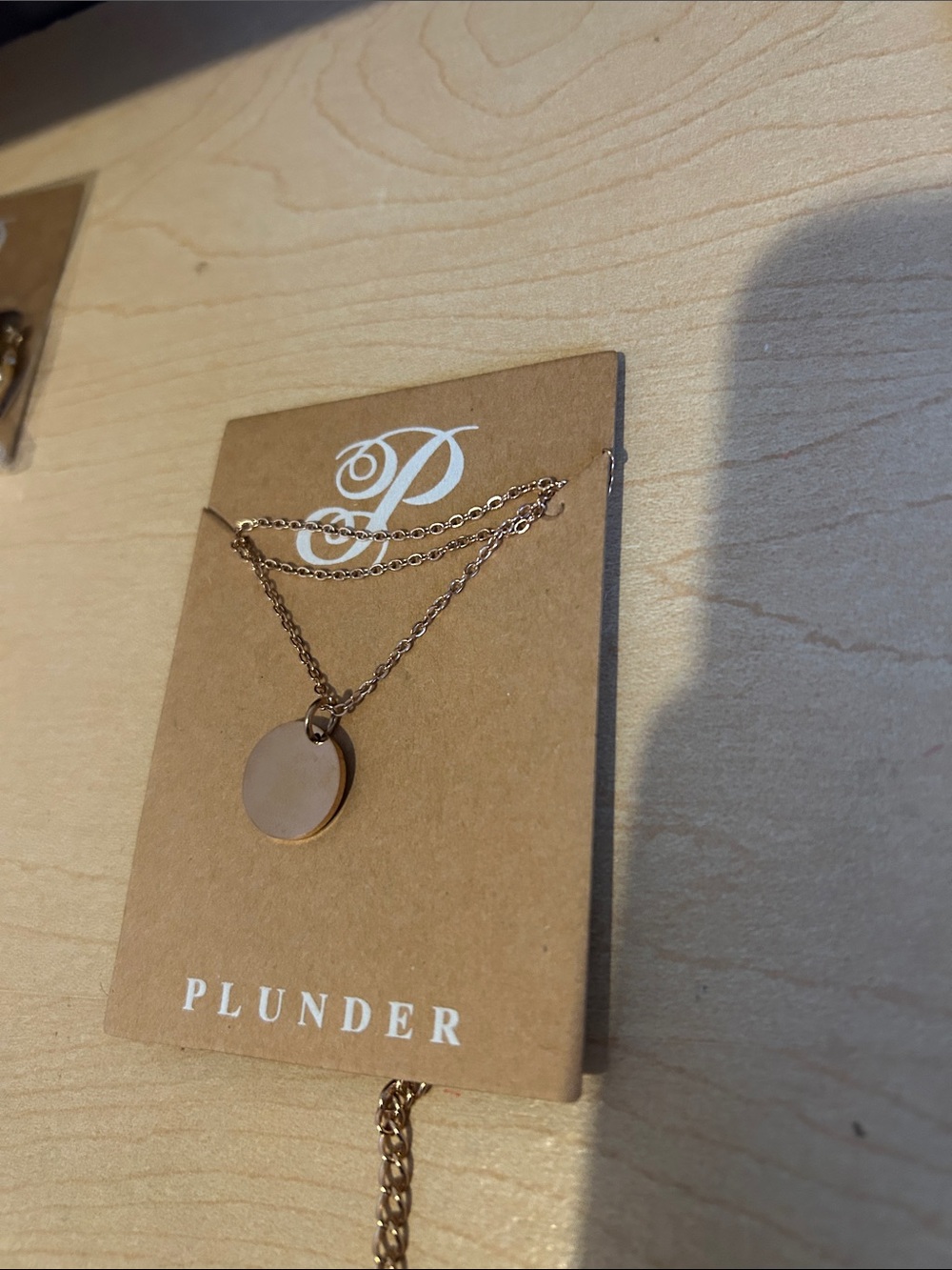 Plunder Rose Gold Layered Disc Necklace